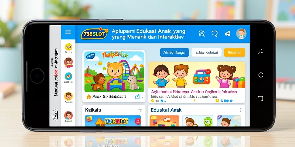 Antarmuka Edukasi Anak 738SLOT yang interaktif dan menarik.