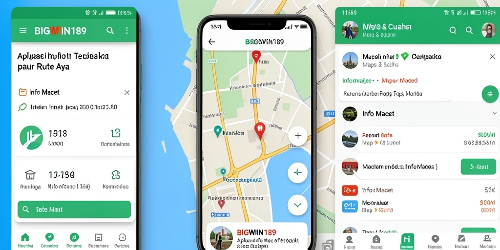 Antarmuka aplikasi BIGWIN189 yang memberikan informasi lalu lintas real-time.