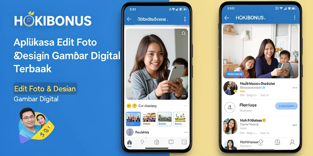 Antarmuka HOKIBONUS dengan berbagai alat Gambar Digital.