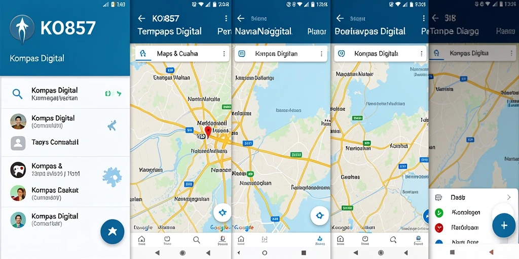 Tampilan antarmuka KO857 dengan fungsi Kompas Digital yang intuitif.