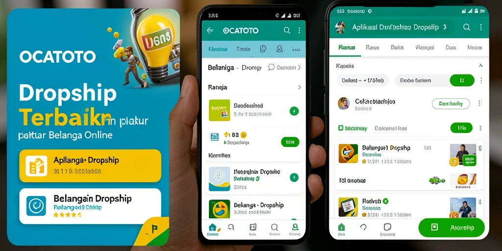Antarmuka pengguna OCATOTO yang sederhana dan intuitif untuk dropship.