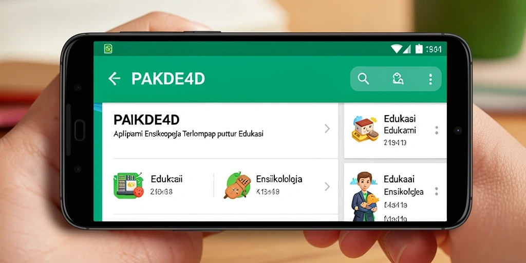Tampilan antarmuka PAKDE4D yang menarik dan informatif.